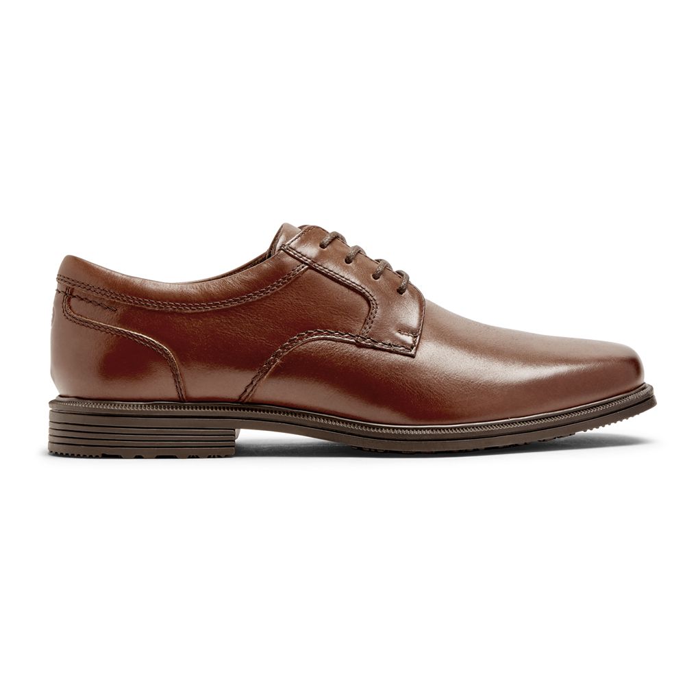 Sapatos Oxford Homem Rockport Taylor Waterproof Plain Toe Marrom,Portugal YIUDM-3560